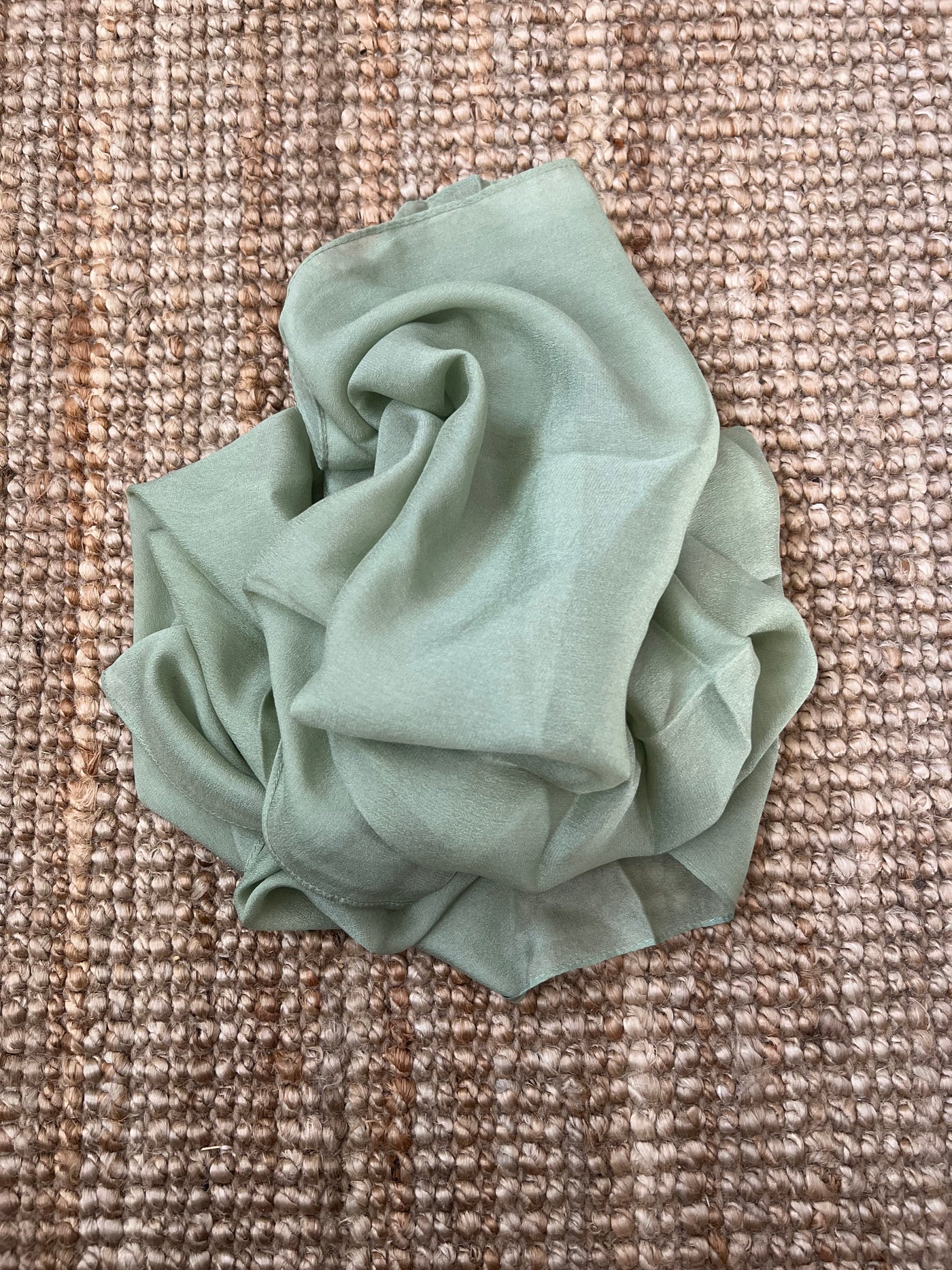 Light Sage Silk Crepe Hijab