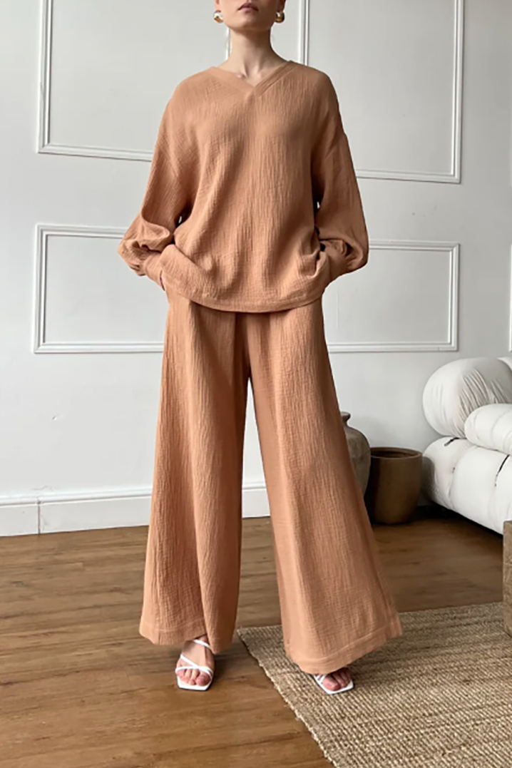 Textured Apricot Co-Ord Set