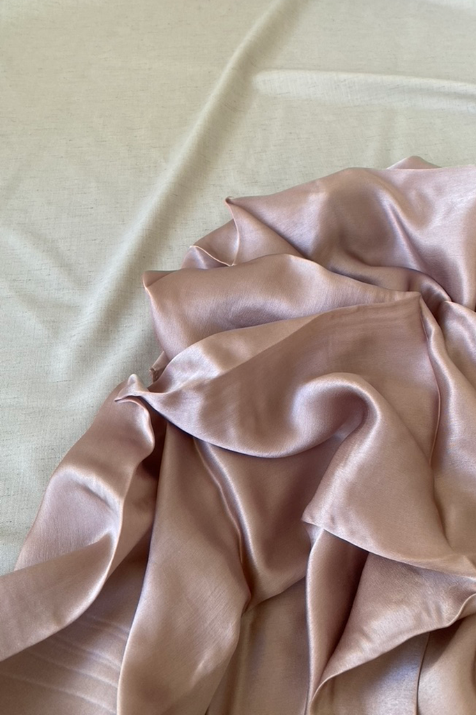 Blush Pink Silk Satin Hijab