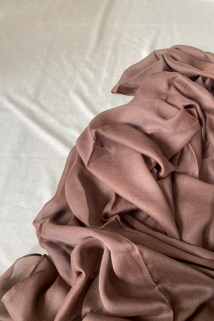 Chocolate Brown Cotton Modal Hijab