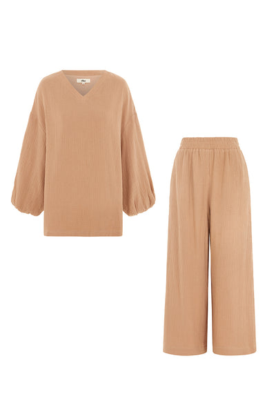 Textured Apricot Co-Ord Set