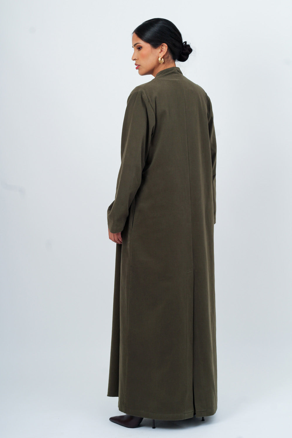 Olive Maxi Dress and Outer Set