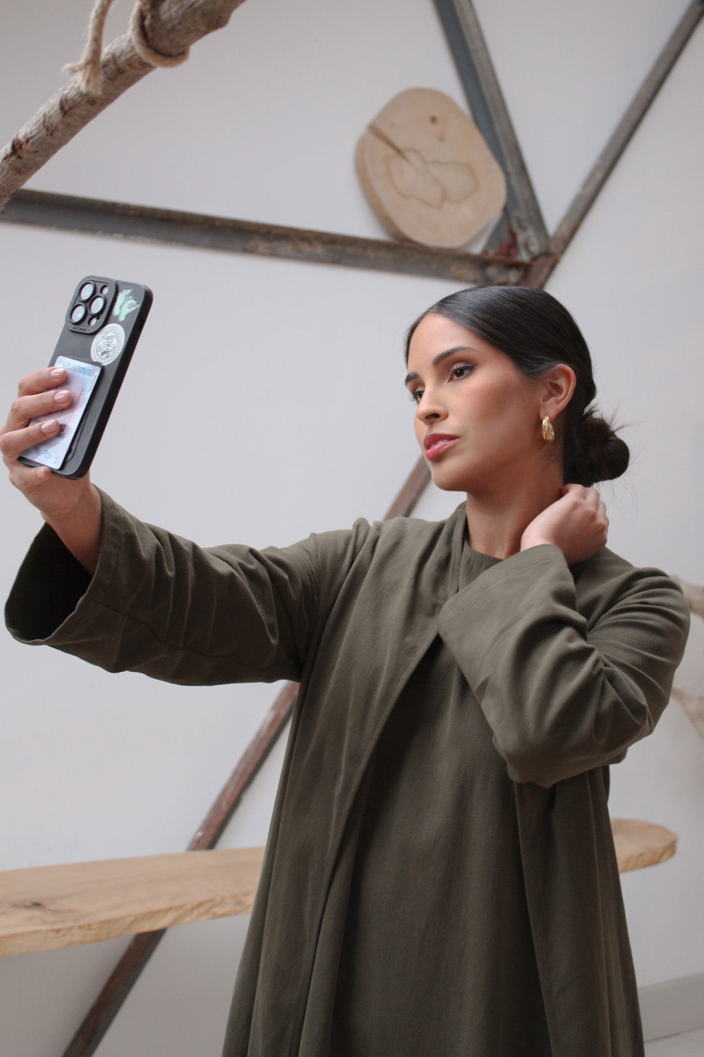 Olive Maxi Dress and Outer Set