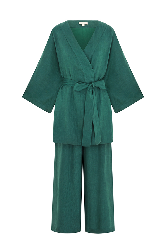 Emerald Kimono Co-Ord Set