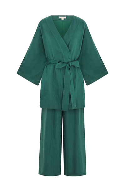 Emerald Kimono Co-Ord Set