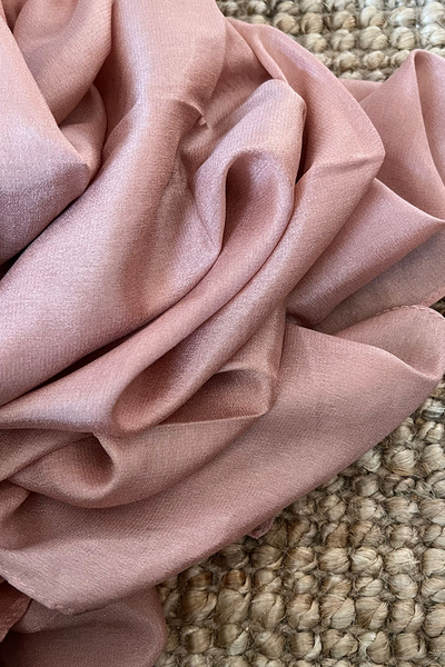 Blush Pink Silk Crepe Hijab