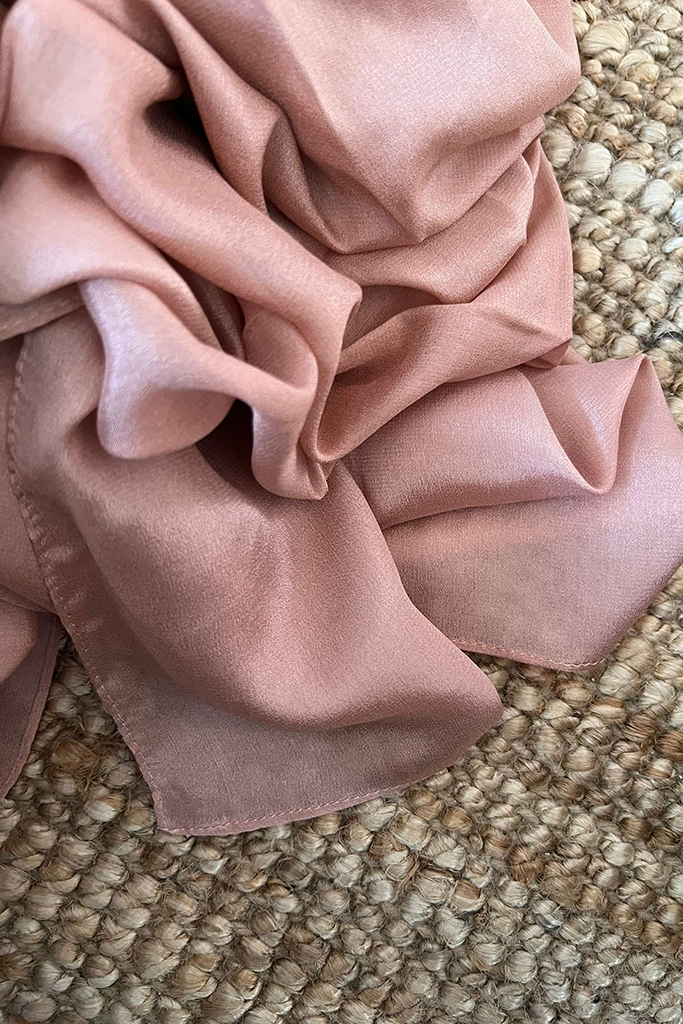 Blush Pink Silk Crepe Hijab