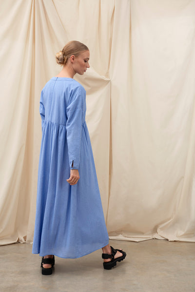 Blue Oversized Maxi Dress